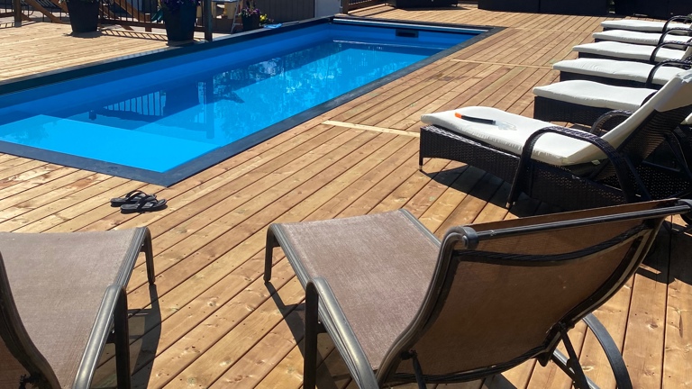 installed in a deck 