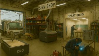 Sign company, all necessary equipment, and a Large Spray booth
