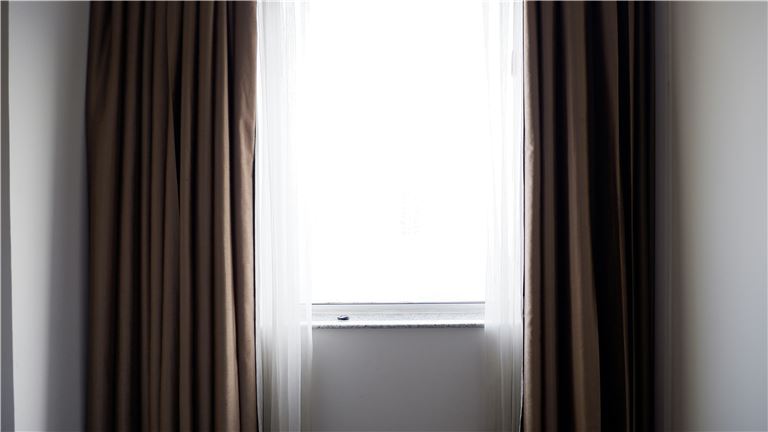window with drapes