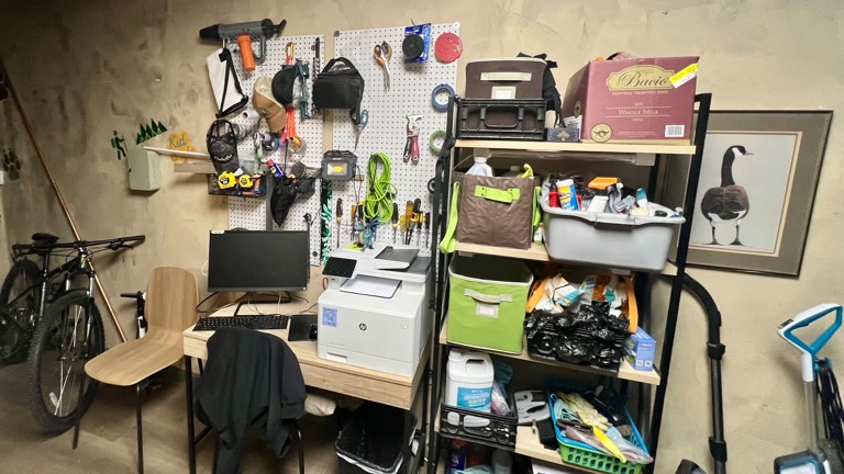 Workspace & Bathroom in Back of Club