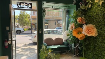 Best in boba tea. interior floral decorations, catering to grab and go
