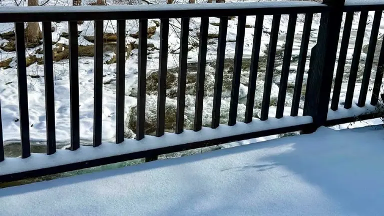 Winter view from waiting area