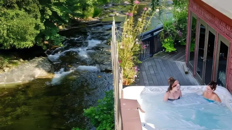 Large Outdoor Hot Tub