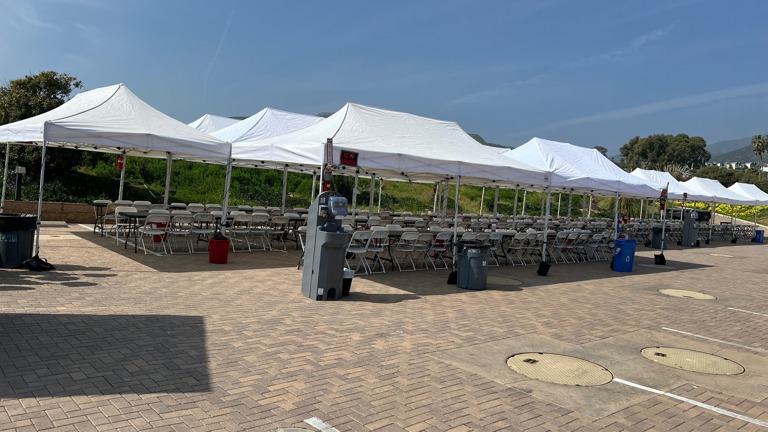 Catering setup for 250