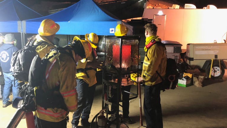 Dolly heater on Location 