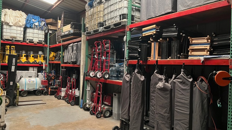 Equipment in warehouse 