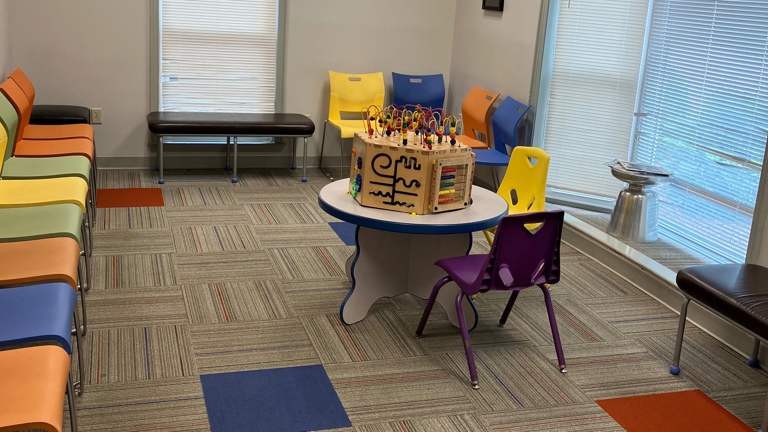 One of the 2 waiting rooms