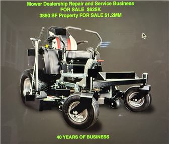 Turnkey Landscape Equipment Dealer Service and Repair 20% CAP FOR SALE