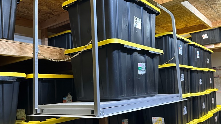 Versalift/storage room