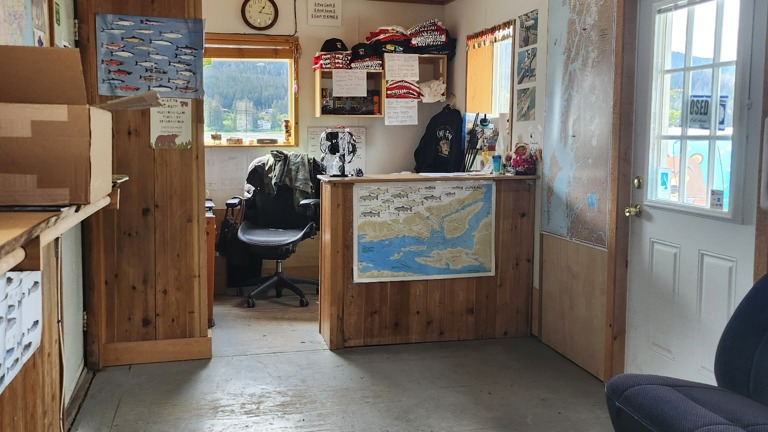 Inside gear shack