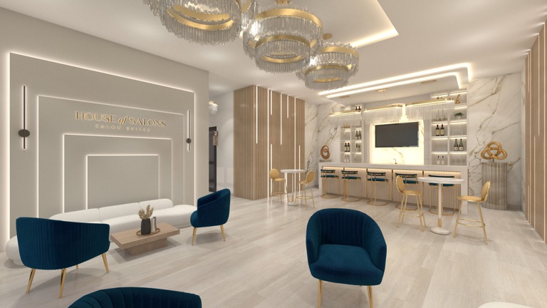 Salon Suites waiting area