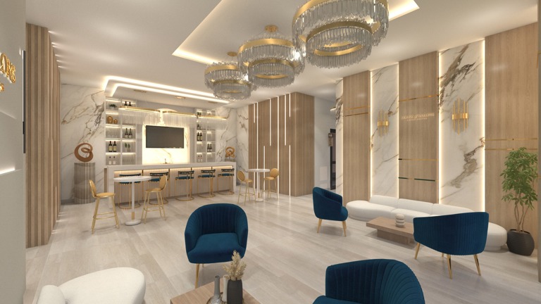 Salon Suites Entertaining area