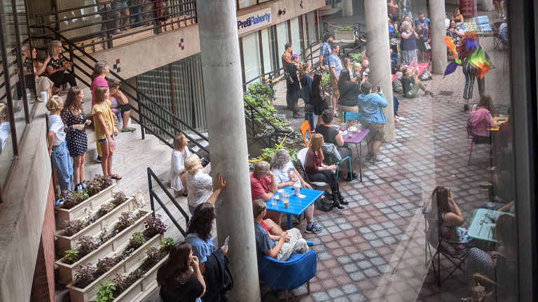 large pedestrian plaza for events