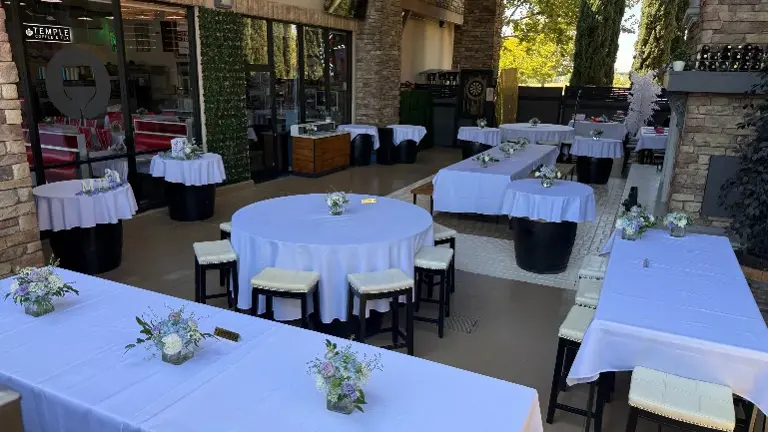Patio Wedding Reception 