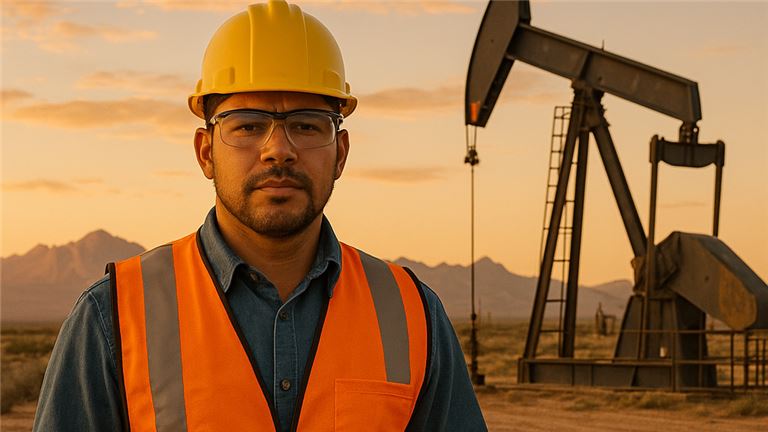 Oilfield construction worker
