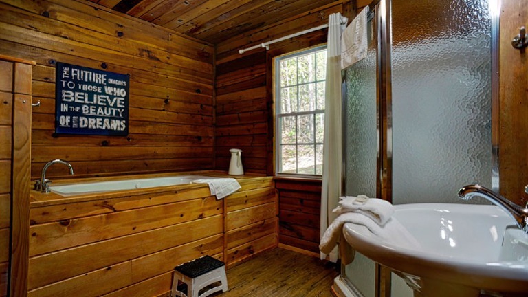 Bear's Paw cabin bathroom
