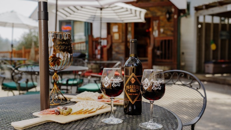 Out on the wine patio