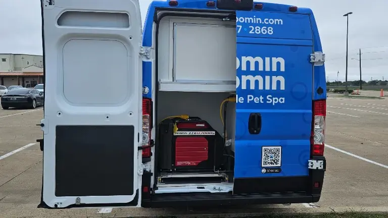 Back of Upfitted Van Back of Upfitted Van