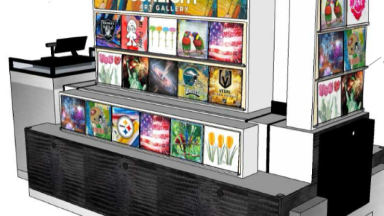 Kiosk Lights Up 34-Sunlight Art Panels