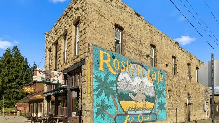 The iconic Roslyn Cafe in Roslyn, WA is currently on the market. You might recognize the mural from the hit series, Northern Exposure. The iconic Roslyn Cafe in Roslyn, WA is currently on the market. You might recognize the mural from the hit series, Northern Exposure.