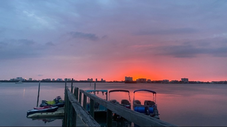 our dock in Clearwater harbor