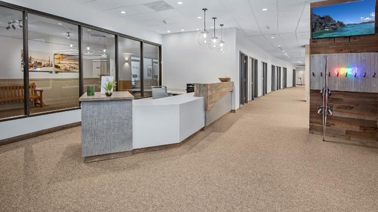 Entry lobby. Can work as low or no-employee model.
