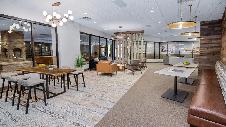 Lobby/lounge for members, or rentable event space.