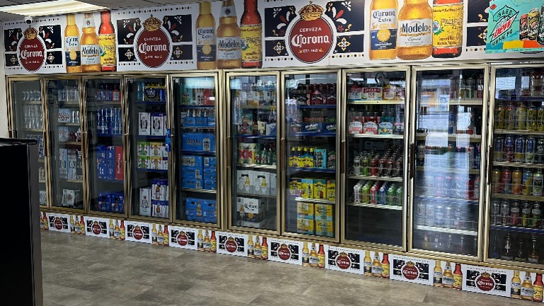 A 10 door walk-in cooler