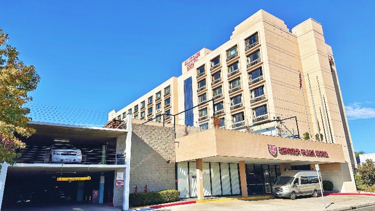 attached parking garage