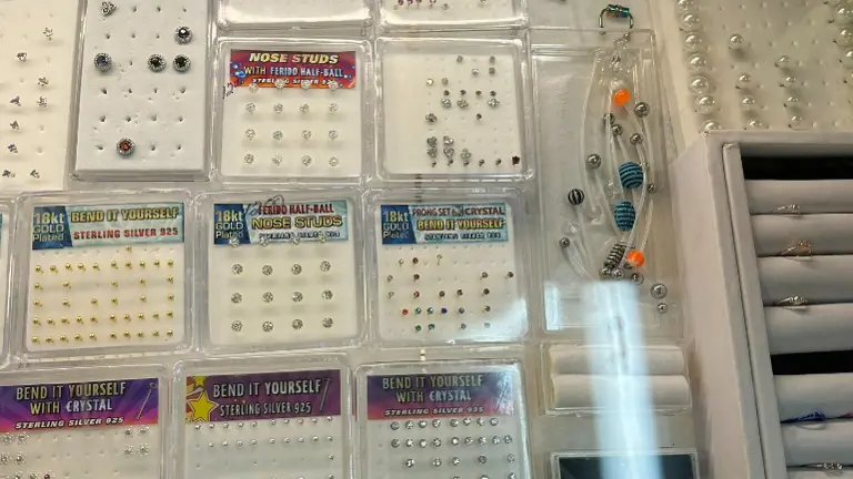 Always a selection of different sizes of nose jewelry to choose from and colors as well Always a selection of different sizes of nose jewelry to choose from and colors as well