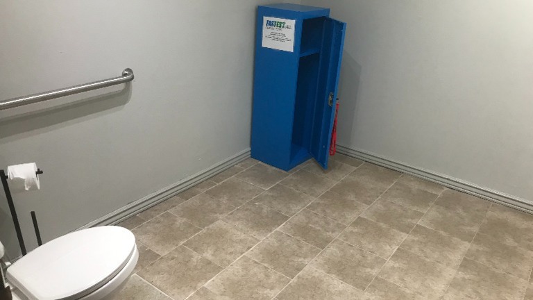 DOT ready testing bathroom