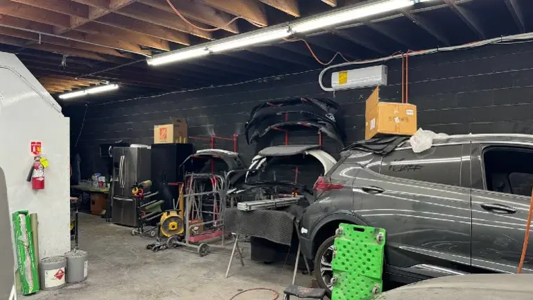 production area 1 with the spray booth