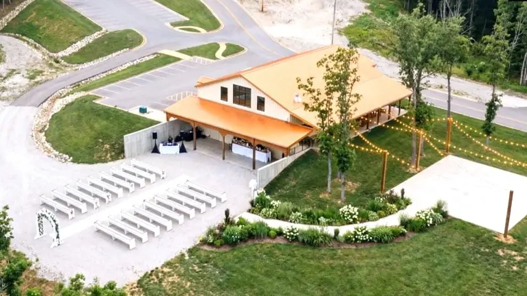 AI generated wedding venue setup