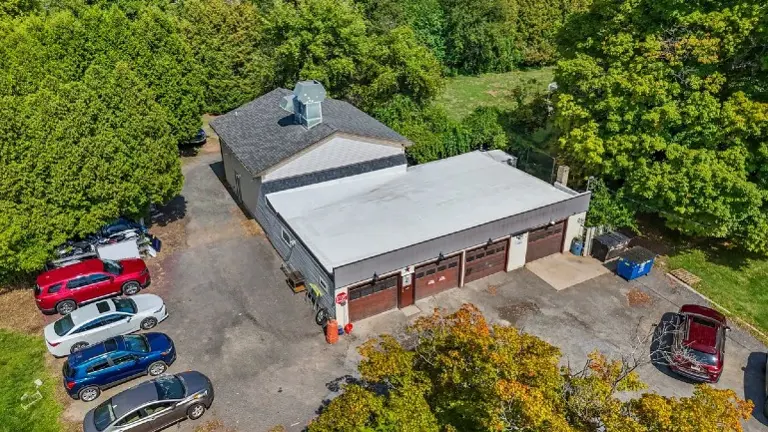 Drone View of Thriving Autobody Business