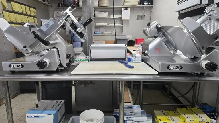 2 Deli Slicers and Wrapping Station
