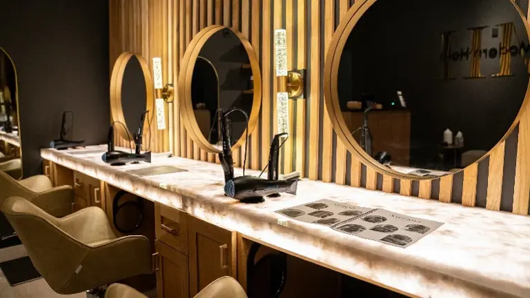 luxurious dry bar section 