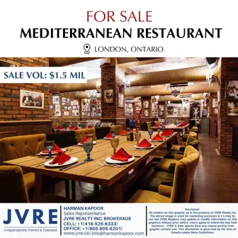 High Volume Shawarma/ Mediterranean Restaurant For Sale -