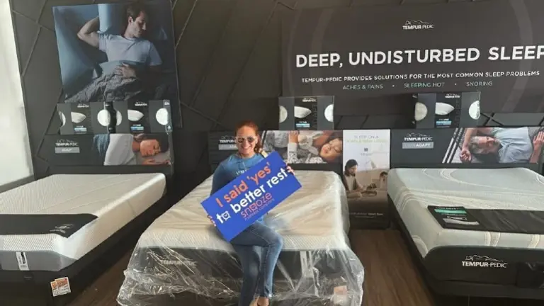 Congrats to Rose on her new Tempur-Pedic! As a dedicated nurse, she deserves better sleep—and she chose the most pressure-relieving brand out there. Thanks for