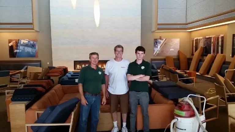 Cleaning upholstery at Sonoma State Univ. Cleaning upholstery at Sonoma State Univ.