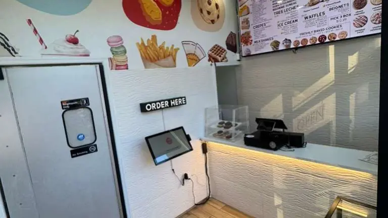 Customer Area with Self order Kiosk