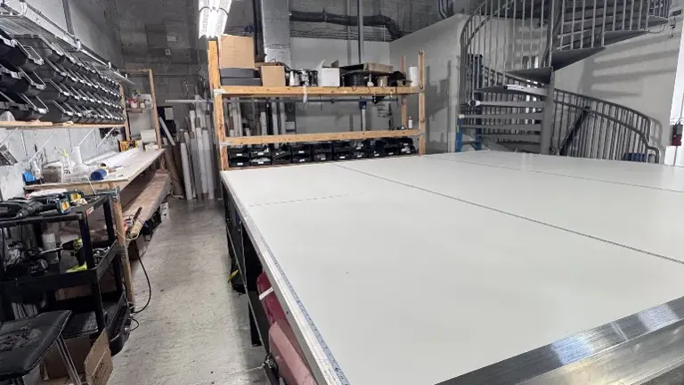 Curtain cutting area