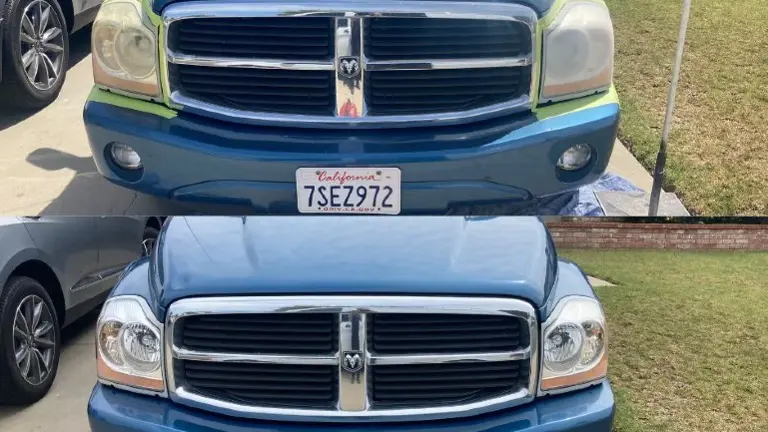 Before and After Headlight Restoration Before and After Headlight Restoration