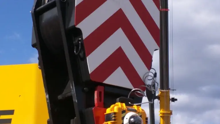 HoistCam attached to hook block of crane