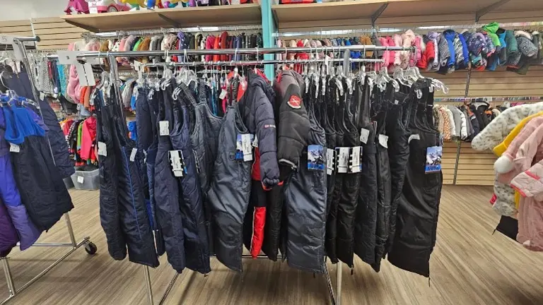 New coats and bibs because we sell out.