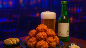 Trendy Korean Pocha Bar with Signature Chicken & Cocktails