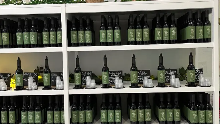 Product shelving with Tasting Bar Product shelving with Tasting Bar