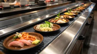 Unique Modern Asian Restaurant with Interactive Conveyor Belt Concept