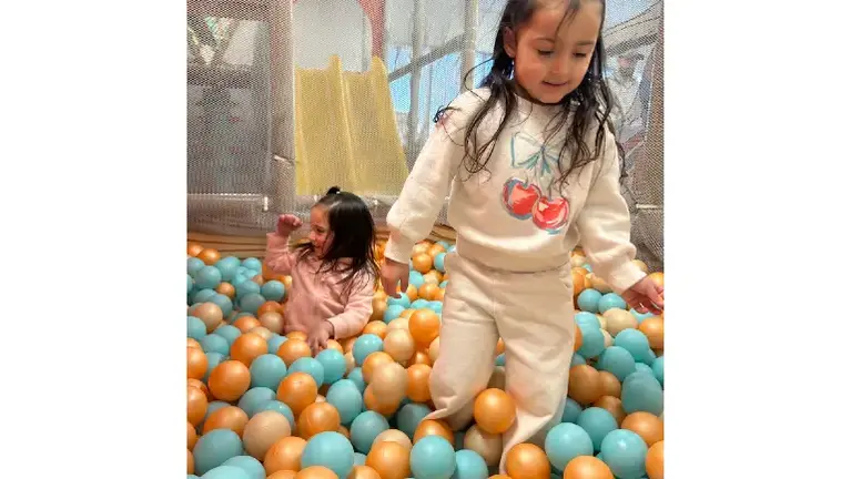 Climber with 3 slides and ball pit