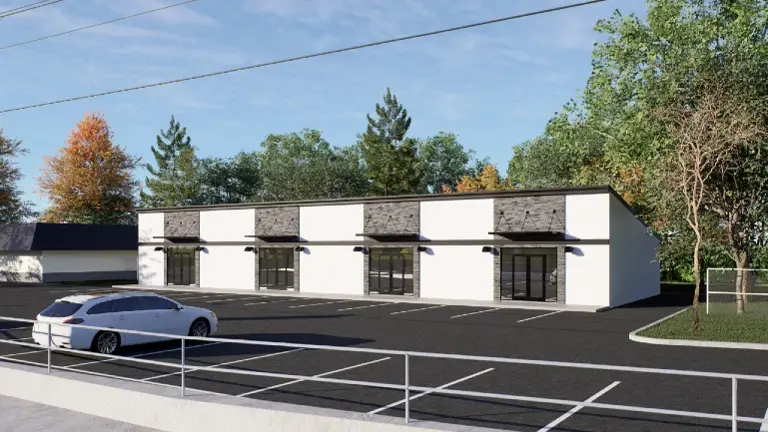 Shopping Plaza Exterior Rendering
