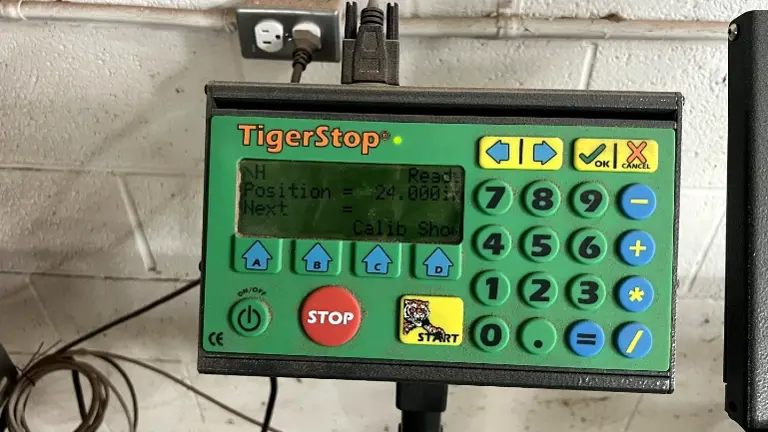 TigerStop control panel TigerStop control panel
